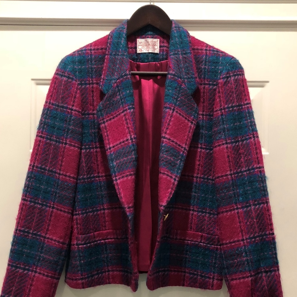 Vintage Maroon Petite Size 10 Pendleton Blazer Red